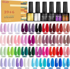 45Pz Smalto Semipermanente Unghie, Smalti Semipermanenti per Unghie Con Base Coa