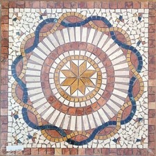 Rosoni 66x66 cm rosone mosaico in marmo FLOREALE palladiana su rete