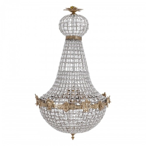 Lampadario vintage vetro oro