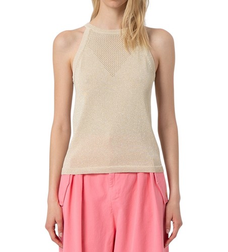 Top donna oro fracomina - top,