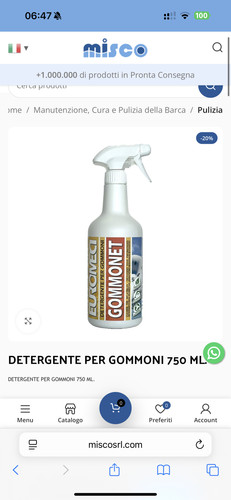 Detergente per gommoni 750 - per,