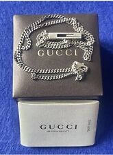 GUCCI Collana In Argento 925 Con Ciondolo,vintage-full Set,Made In Italy.