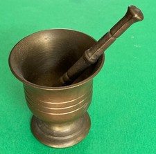 Piccolo Mortaio da Farmacia con pestello in ottone - Vintage