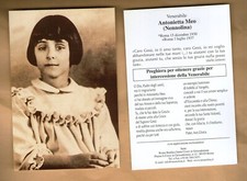 Santino - Holy card - Venerabile Antonietta Meo ( Nannolina)