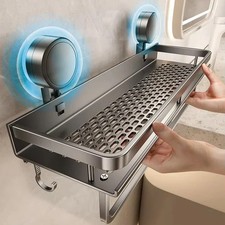 Mensola bagno a ventosa senza