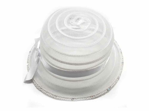 Cappello bianco paillettes - bianco,