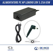 Alimentatore caricabatteria per IBM LENOVO 20V 3,25A 65W 4,0 X 1,7 MM.