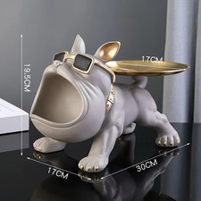 30 Cm Decorazioni per La Casa Bulldog Figurine Statua Di Cane Scatola Di Immagaz