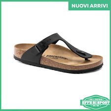 Ciabatta Birkenstock infradito gizeh da uomo donna nero casual moda birko flor