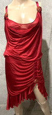 Blumarine rosso rosetta ricamato due pezzi top gonna abito set US 4 6 / IT 42