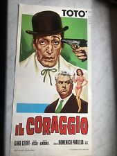 locandina originale usata film Il coraggio  Totò