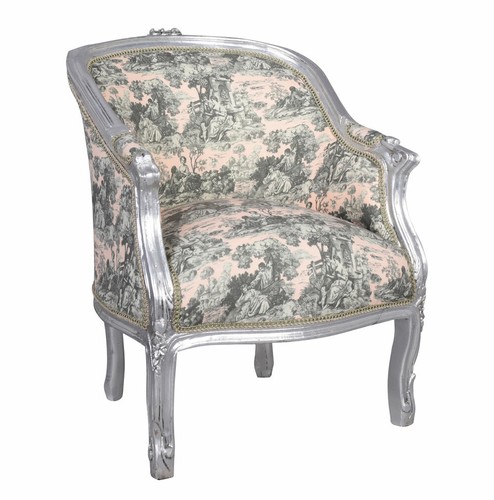 Poltrona toile jouy argento - poltrona,
