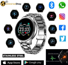 SMARTWATCH OROLOGIO IN ACCIAIO