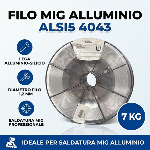 Alluminio mig alsi5 - alluminio, 4043