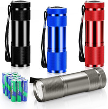 Torcia LED 4 Pezzi, 50 Lumen Potente E Portatile, Mini per Bambini, Campeggio, E