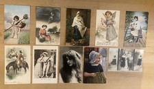 Lotto n.10 cartoline antiche Soggetti Vari - Viaggiate e Bollate (1902 - 1920)