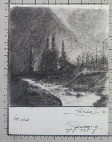 Disegno paesaggio montagna - disegno,
