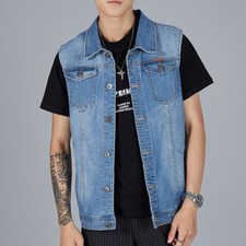 Gilet uomo casual denim gilet