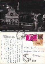 FIRENZE - PIAZZA SANTA MARIA NOVELLA - NOTTURNO - ESPRESSO - VIAGG. 1954 -98184-