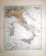 Carta geografica antica ITALIA