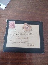 Busta Affrancata Tripoli Molto Rara + Lettere Annullo Timbro