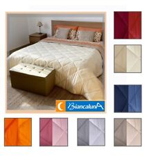 Trapunta invernale biancaluna tinta unita piumone double face sassi indicolor 20