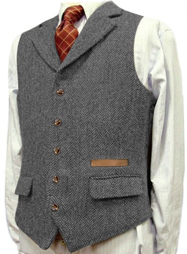 Gilet grigio uomo vintage