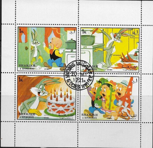 Francobolli sharjah blocco - sharjah,