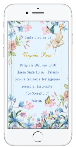 Invito digitale santa cresima - santa,