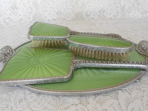 Vintage piece green - green, glass