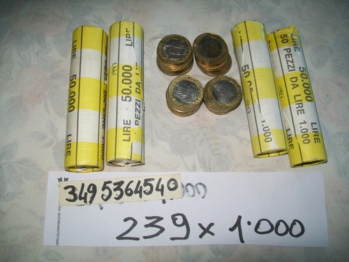 Lotto 239 monete mille lire - monete,