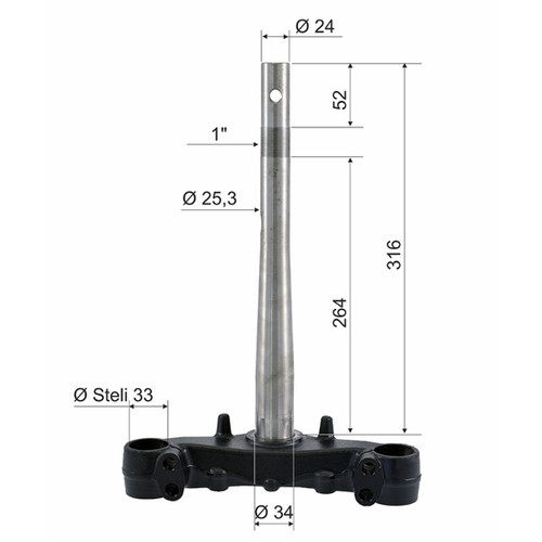 Testa forcella rms - testa, per