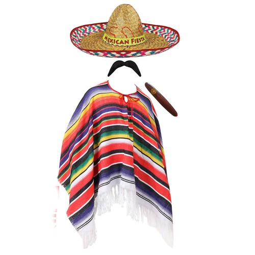 Poncho sombrero messicano - poncho,