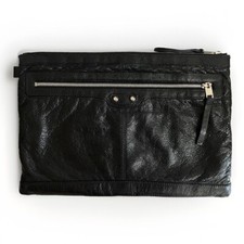 Borsa pochette BALENCIAGA The City pelle nera vintage autentica dal Giappone