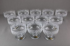 12x Servizio Coppe BOHEMIA di Bicchieri in vetro trasparente CRISTALLO Vintage