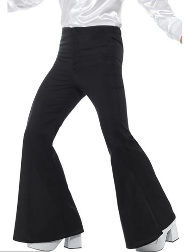 Pantaloni zampa uomo neri - pantaloni,