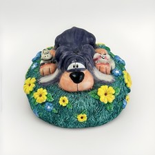 Rara banca monete Diddl Thomas Goletz con chiave cane e topi fiori 4,5"