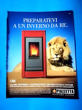 RITAGLIO DI GIORNALE CLIPPING PUBBLICITA' STUFA PIAZZETTA DA COLLEZIONE - (141)