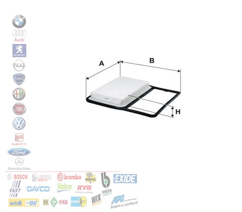 Filtro aria daihatsu materia - filtro,