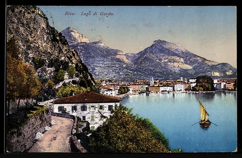 Cartolina riva zona - riva,, sulle