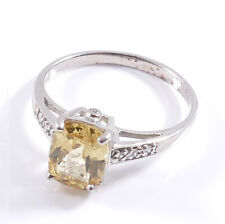 Anello Carvill in argento 925 con pietra gialla