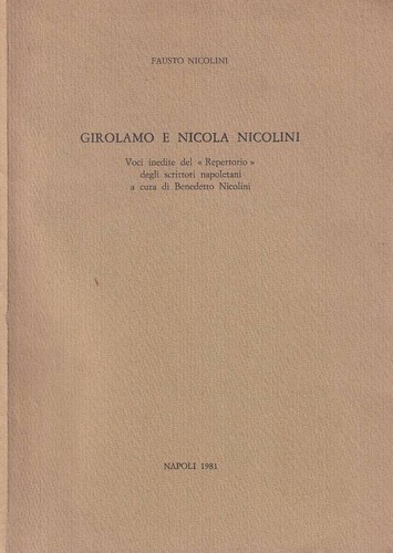 Girolamo nicola nicolini - e,