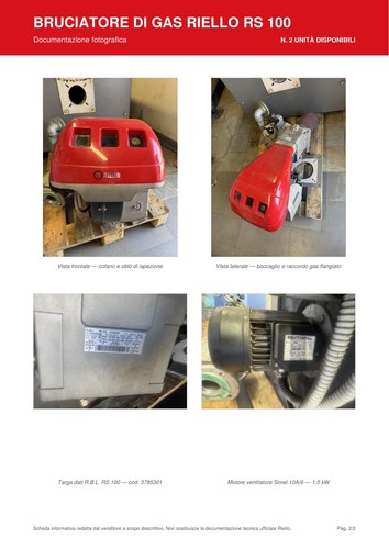 Bruciatore gas riello 100 - bruciatore,