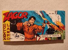 ZAGOR STRISCIA N. 64 COLLANA LAMPO - 4a SERIE 1969 - DI RESA - ARALDO - OTTIMA++