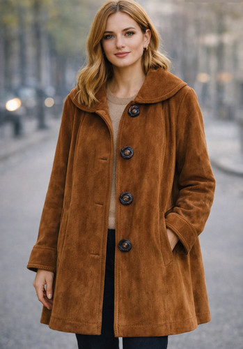 Cappotto donna scamosciato - cappotto,