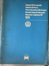 CATALOGO RICAMBI ORIGINALI VOLKSWAGEN FURGONE BULLIT ORIGINALE USATO 1972