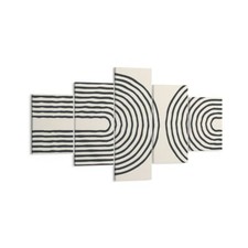 Quadro su Tela 125x70cm Linee Ovale Minimalismo Stampe Immagini Quadri Murale