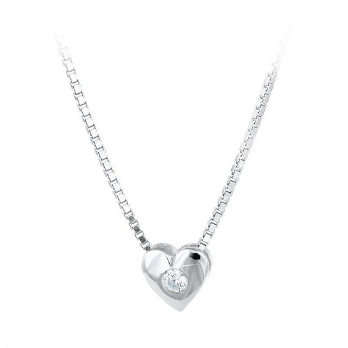 Collana punto luce - cuore, con