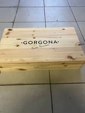CASSA LEGNO DI VINO VUOTA USATA GORGONA FRESCOBALDI DA 6 BOTTIGLIE