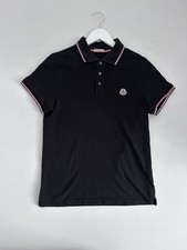 Moncler Polo Maglia Manica Corta Taglia S Nera Logo Grande 